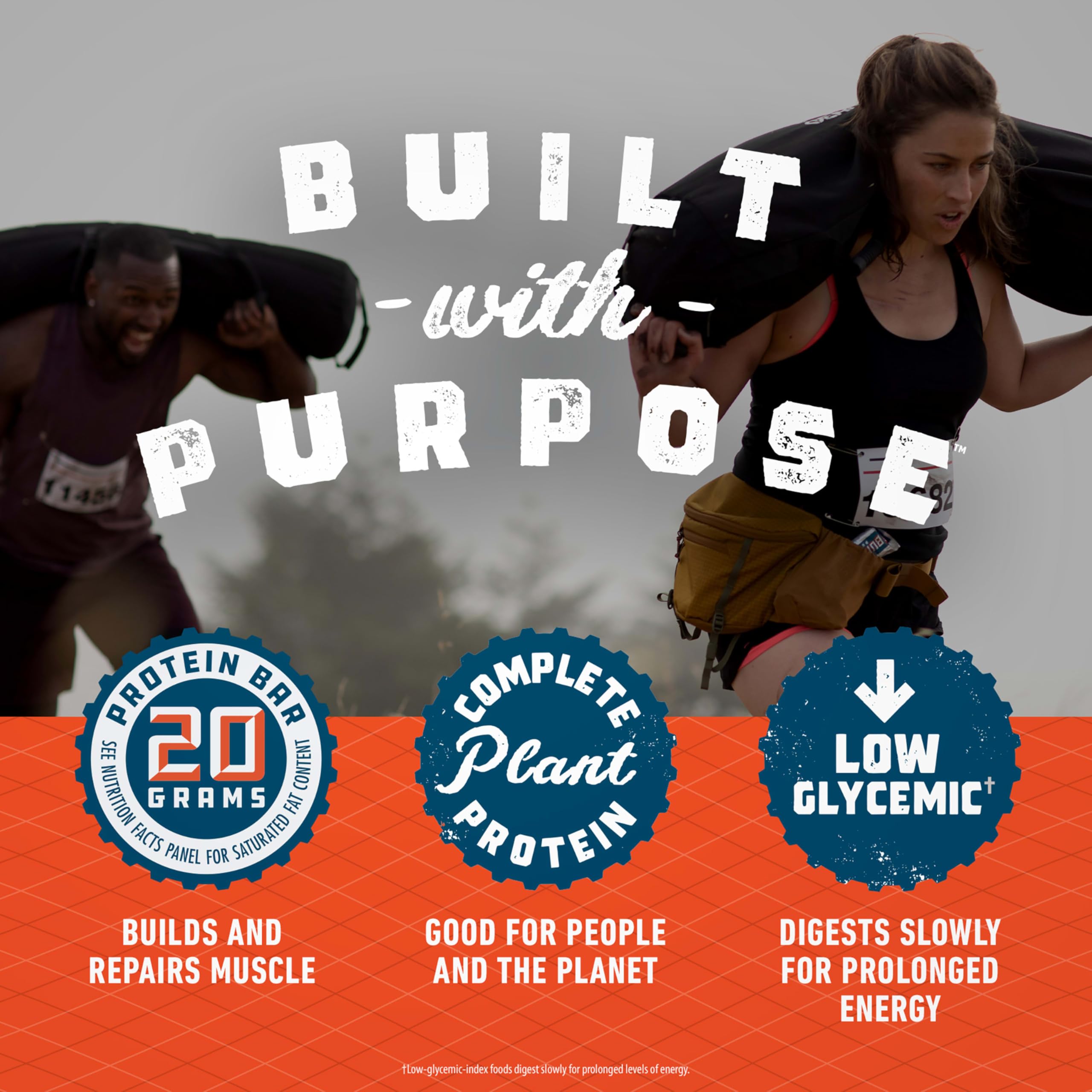 CLIF BUILDERS nutrition label shows gluten-free and Non-GMO.