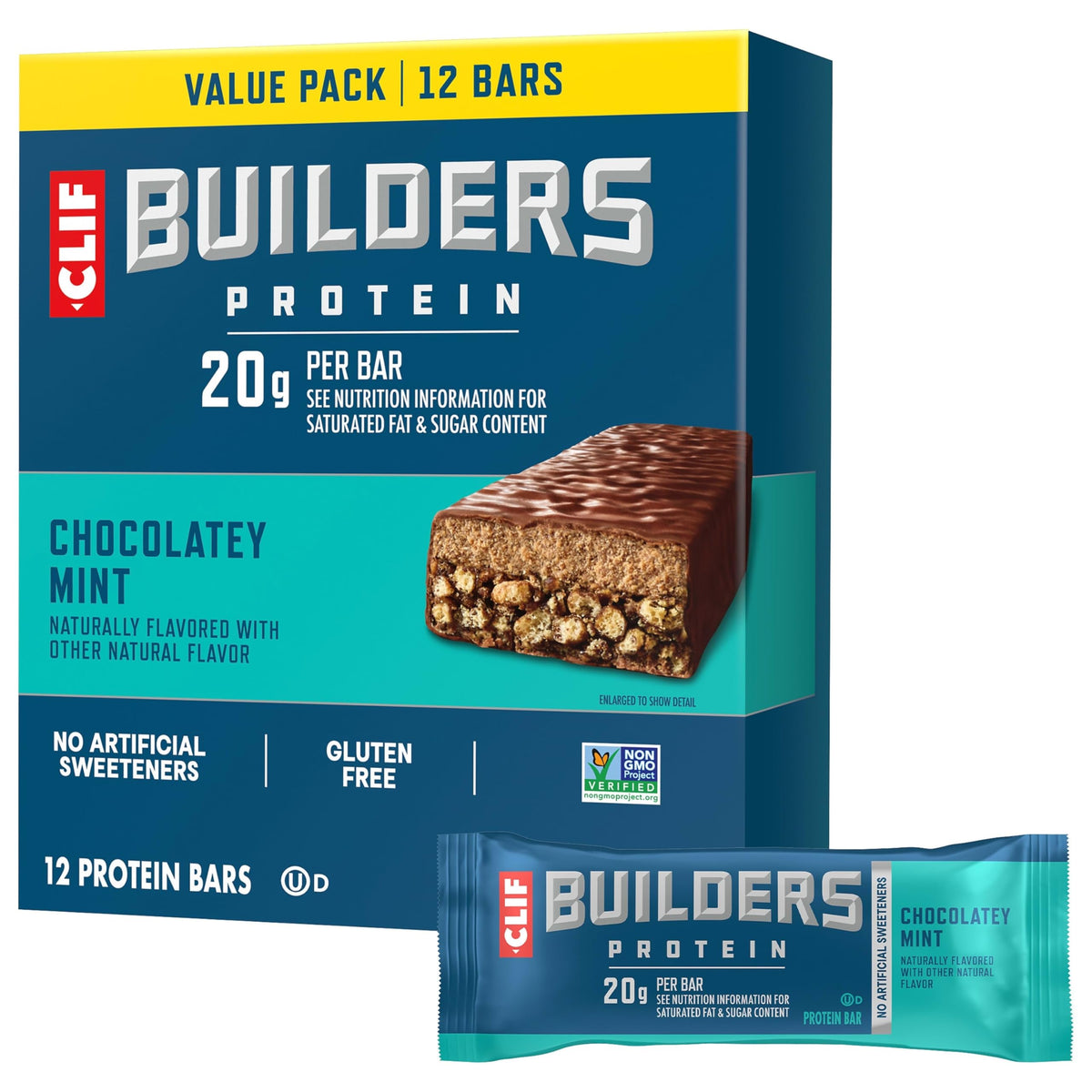 CLIF BUILDERS Chocolatey Mint packaging for grab-and-go fueling.