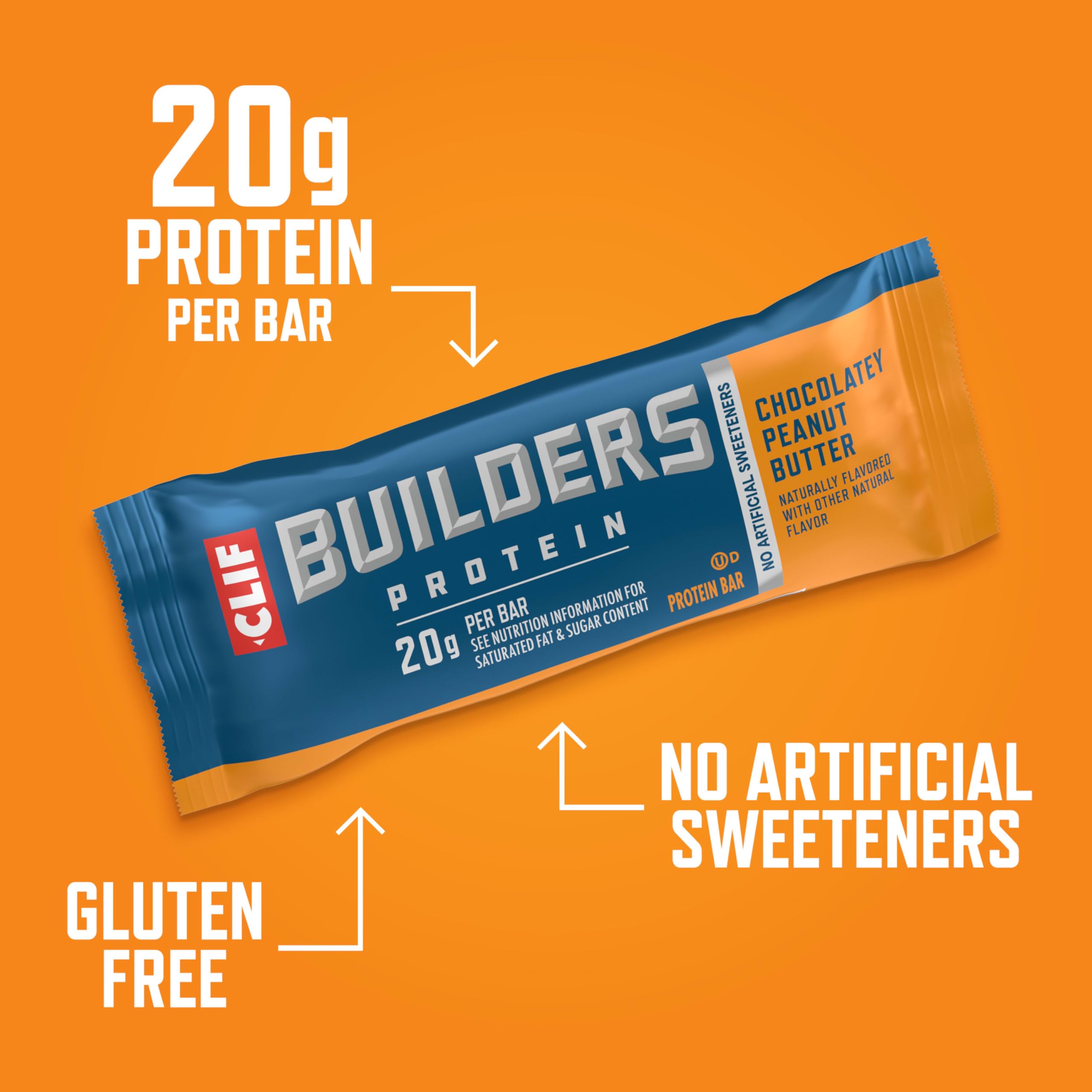 CLIF BUILDERS low glycemic option for steady energy