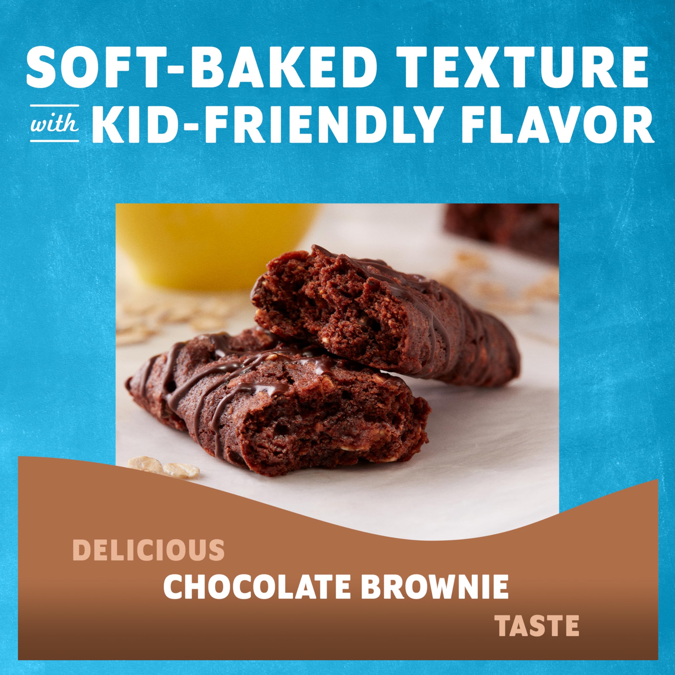 Clif Kid ZBar Chocolate Brownie ingredients image shows organic oats and wholesome grains.