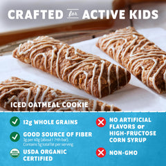 USDA Organic and non-GMO ZBar for clean ingredients.