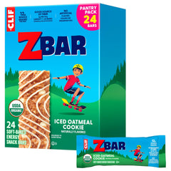 Clif Kid ZBar Iced Oatmeal Cookie pack demonstrates a convenient, kid-friendly lunchbox snack.