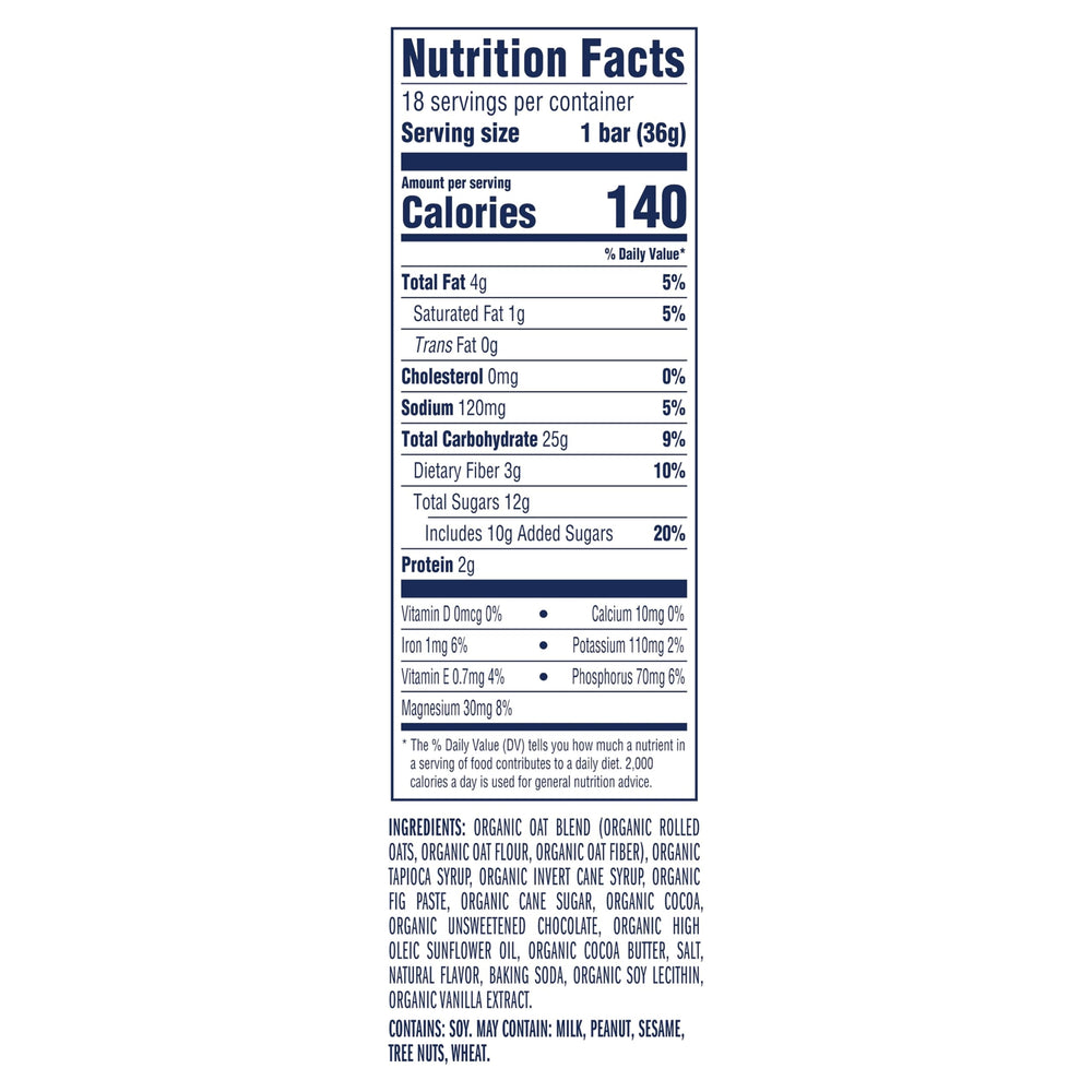 Nutrition label noting no high-fructose corn syrup, appealing to parents.