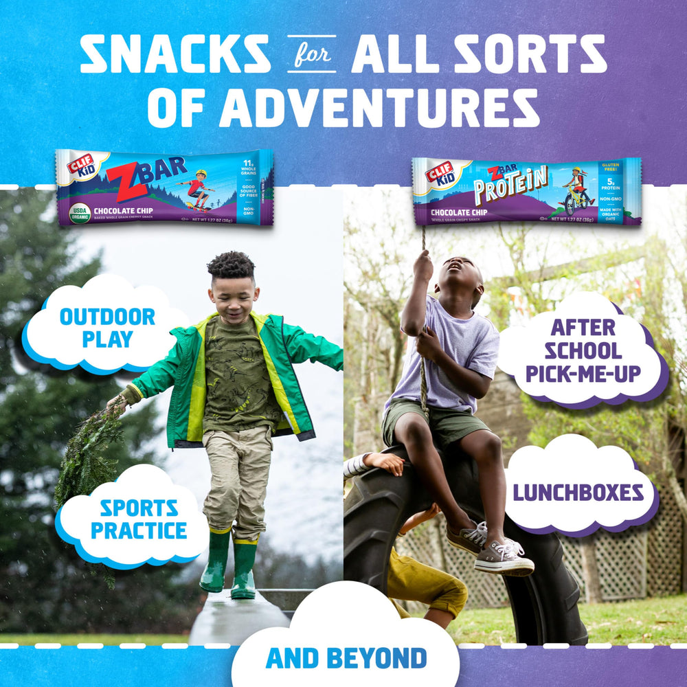 Clif Kid Zbar non-GMO ingredients highlighted for clean snacking.