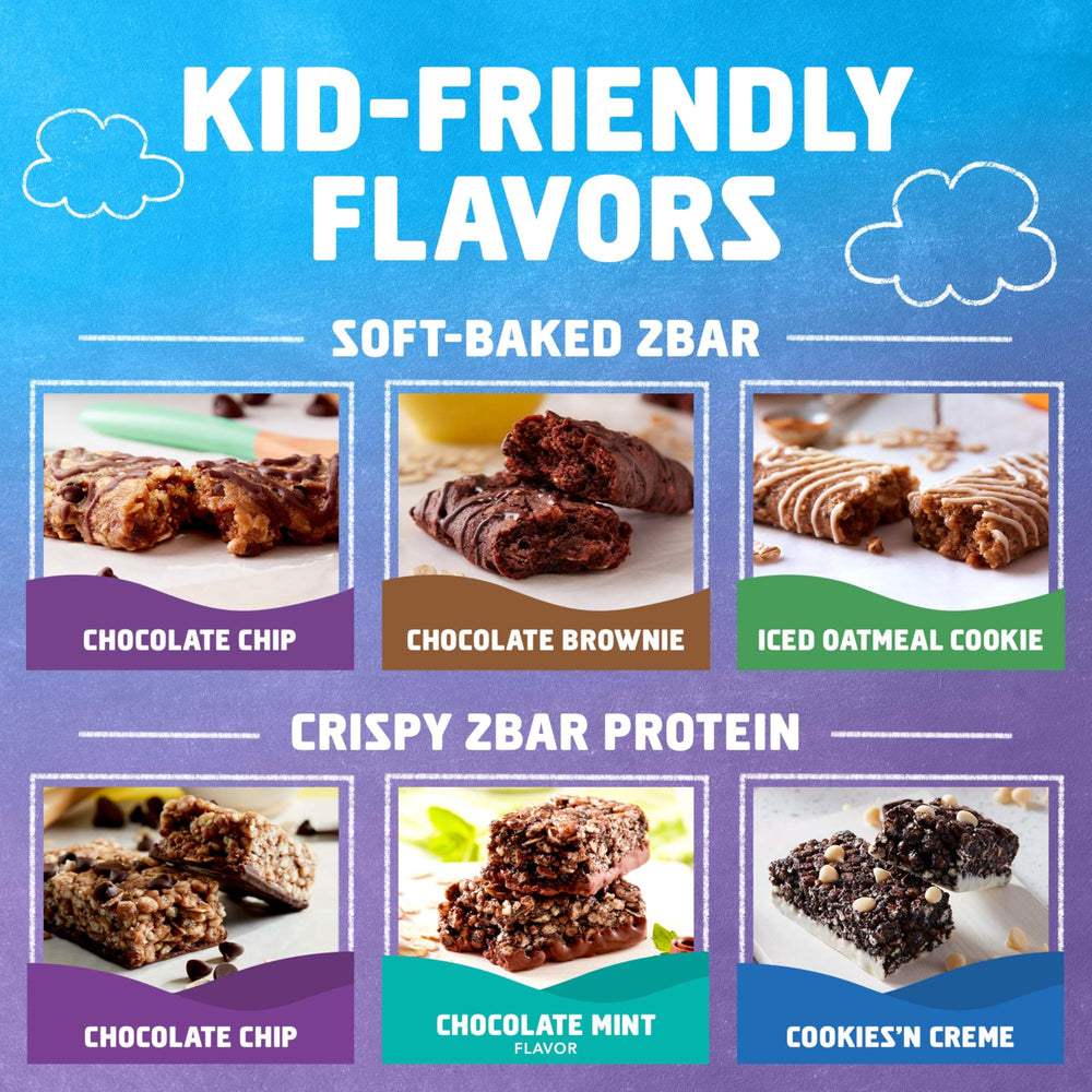 Clif Kid Zbar Protein crispy bar highlighting 5g protein for active kids.