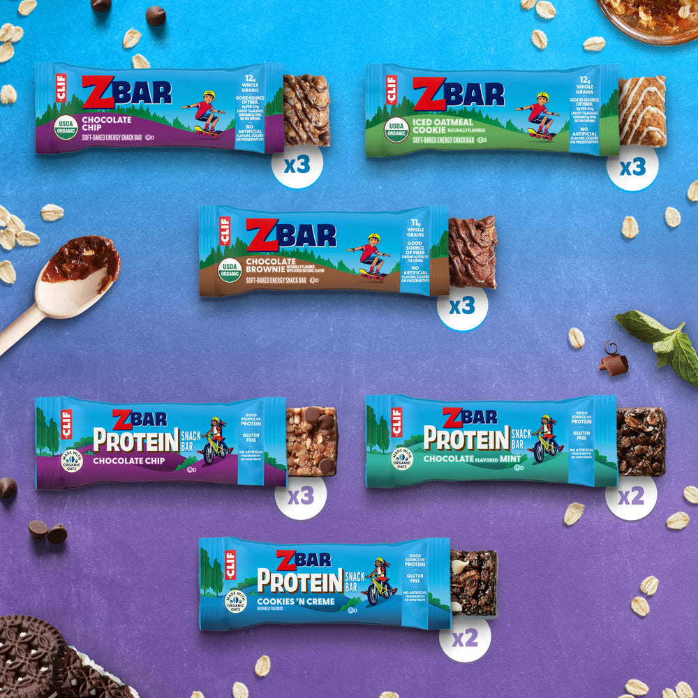 Clif Kid Zbar Protein crispy bar showing 5g protein for growing bodies.