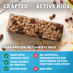 Clif Kid ZBar Protein crispy texture close-up showing a crunchy bite.