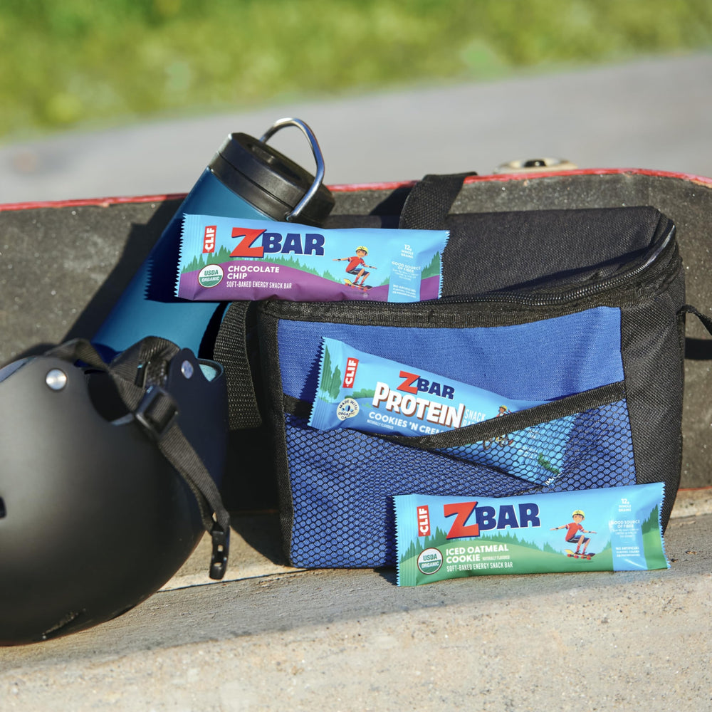 Clif Kid Zbar Protein gluten-free granola bar detail.