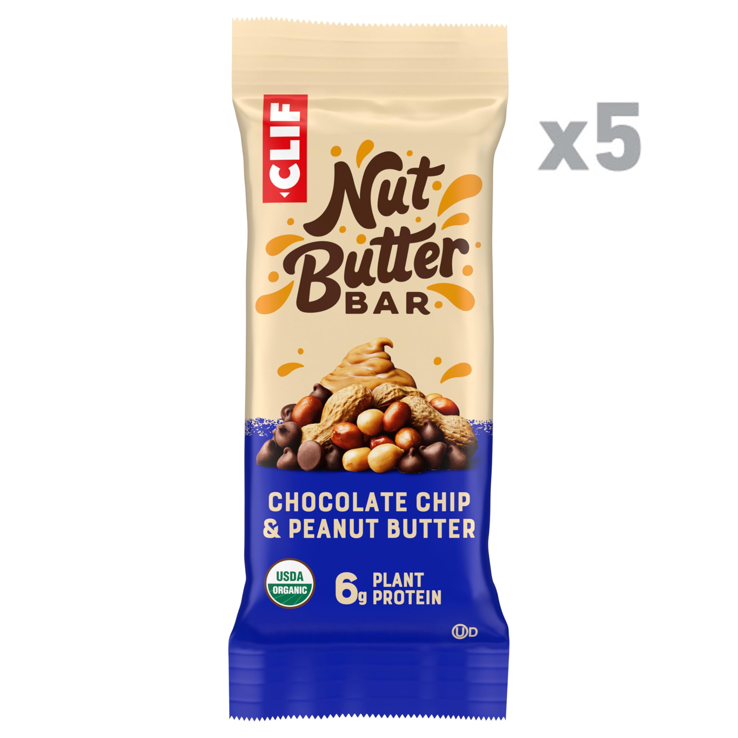 CLIF Nut Butt er Bar in hand shows easy portability for on-the-go energy.