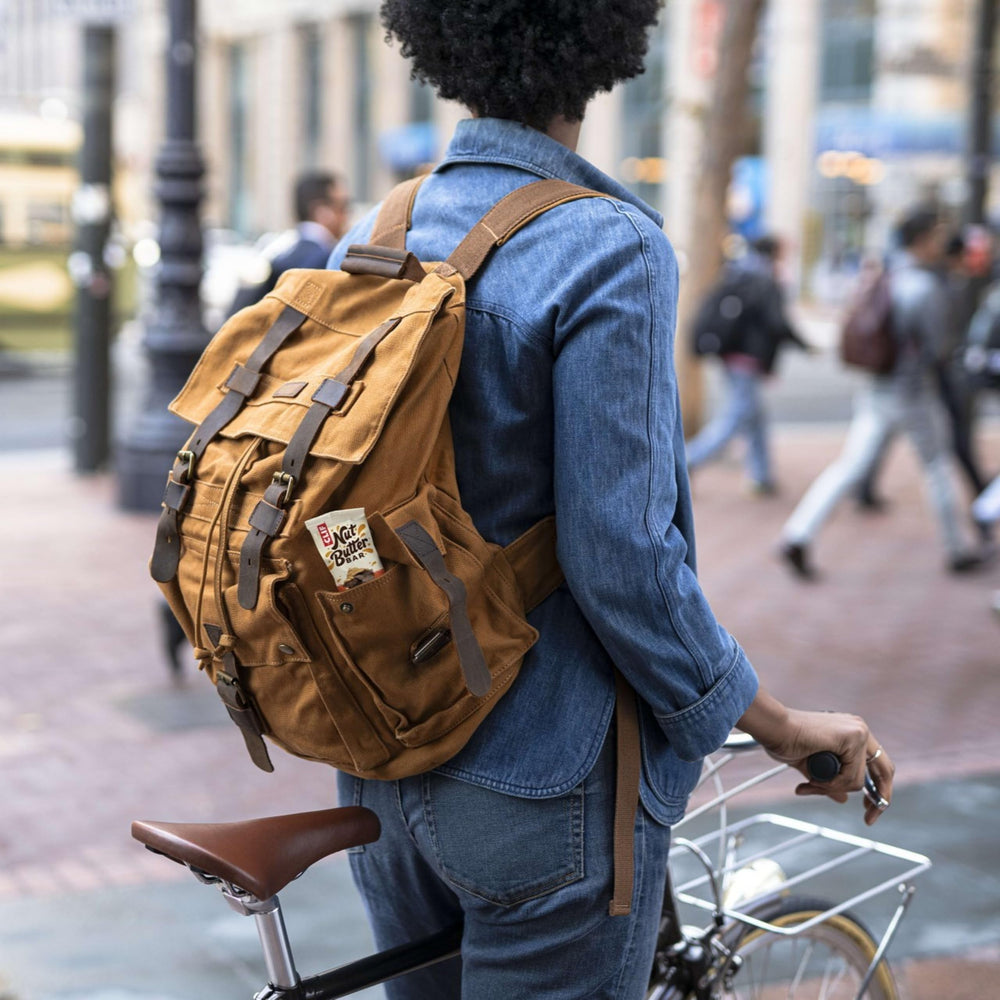 CLIF Nut Butter Bar on the go emphasizes compact, portable energy for busy days.