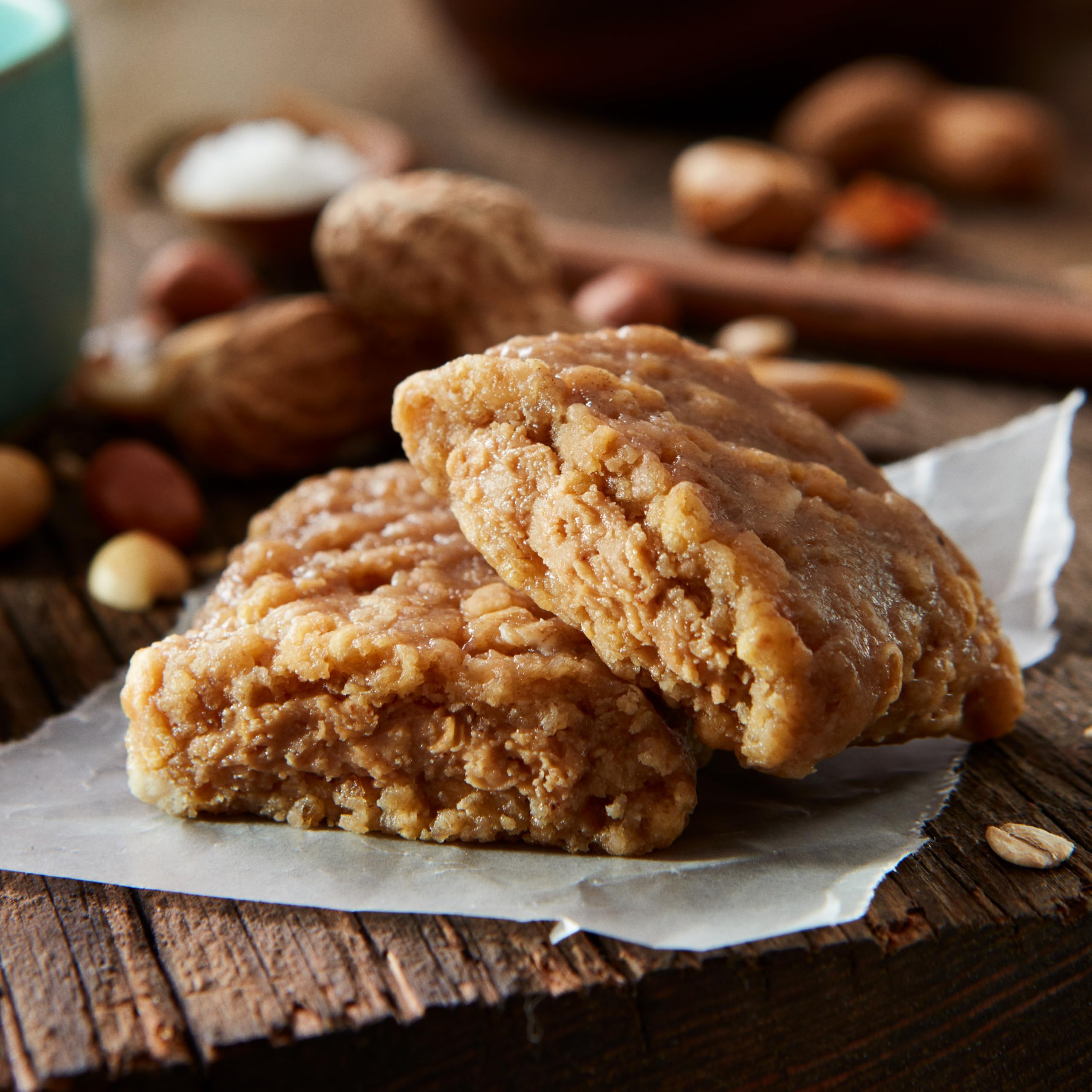 Clif Nut Butter Bar close-up reveals creamy filling for a quick snack.