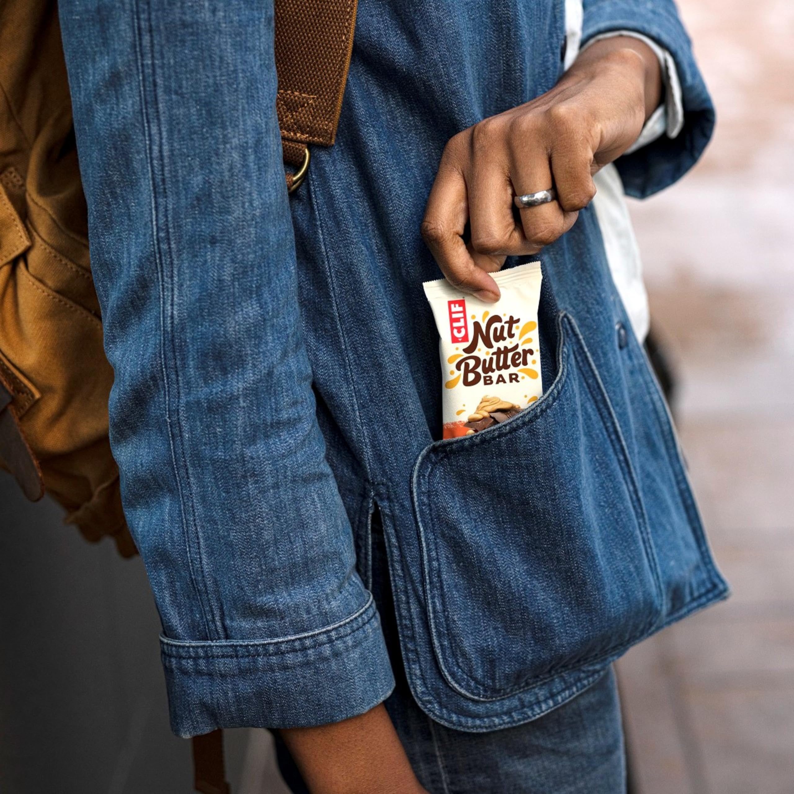 Clif Nut Butter Bar non-GMO seal signals clean ingredients.