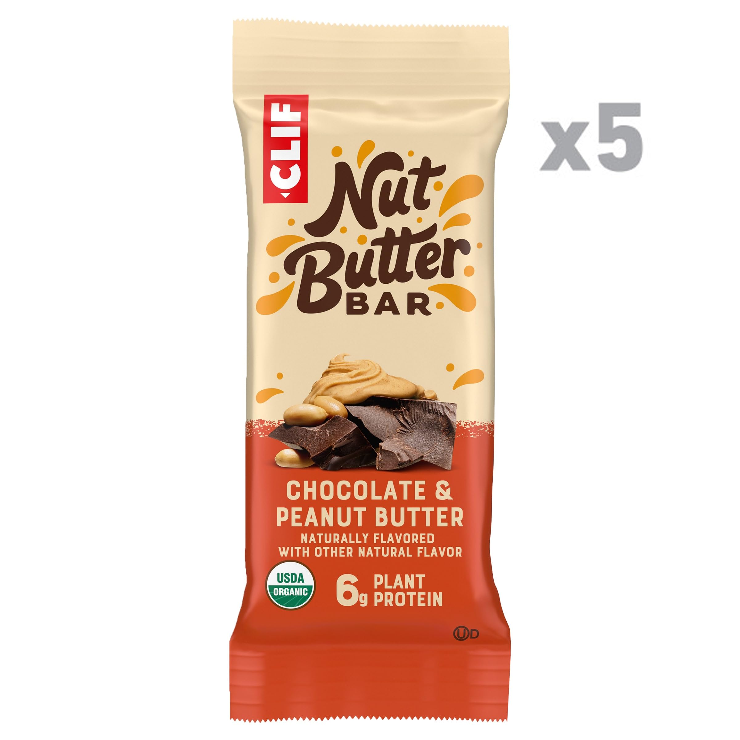 Organic rolled oats texture close up in the CLIF Nut Butter Bar
