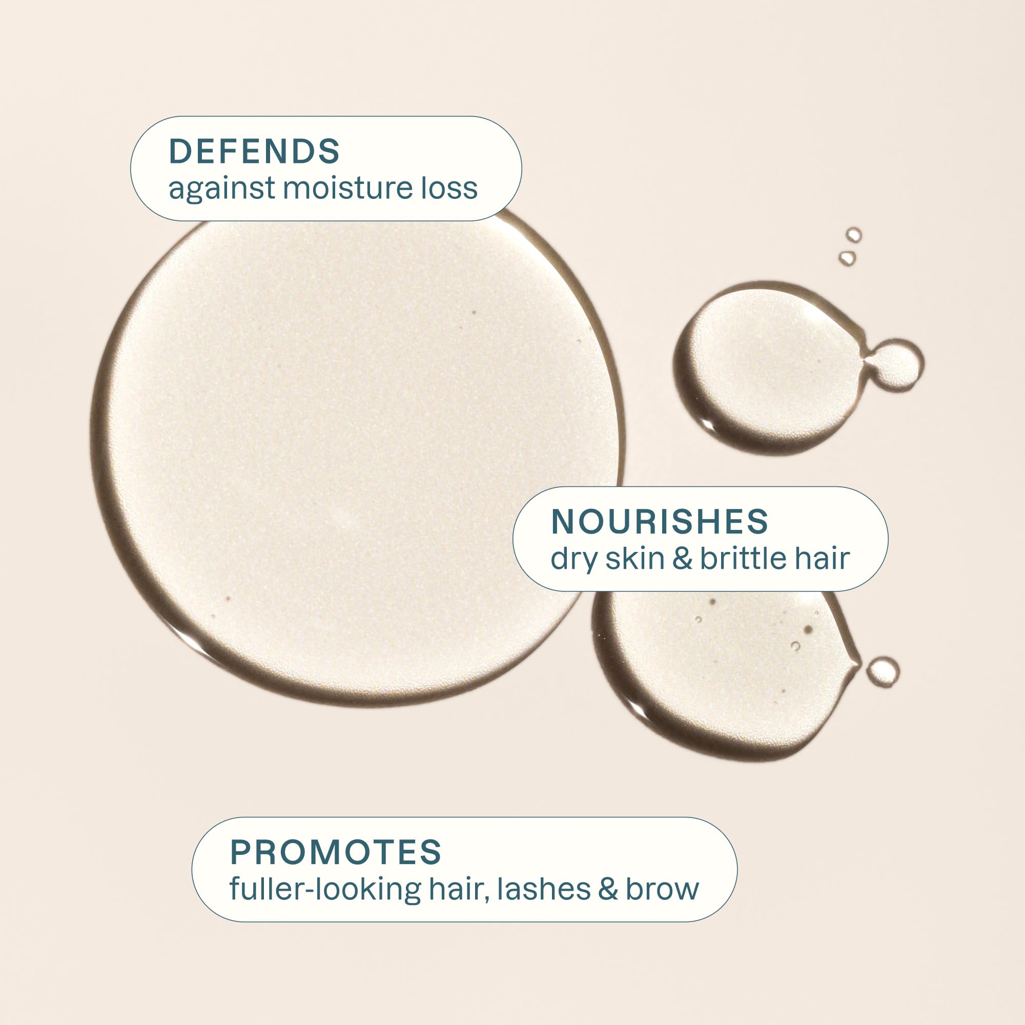Cliganic castor oil for skin or hair care in use.