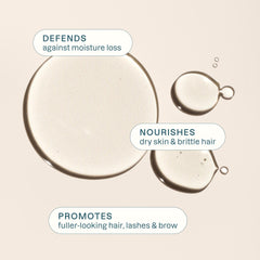 Cliganic castor oil for skin or hair care in use.