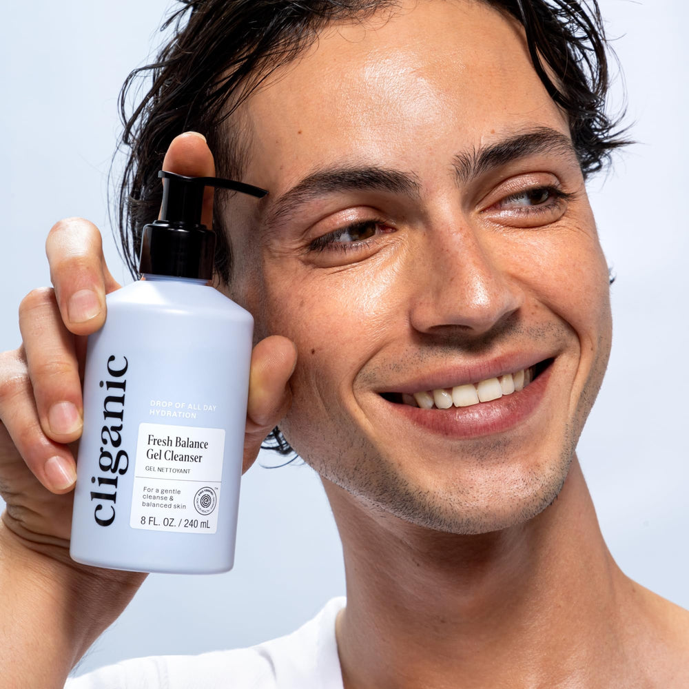 Cliganic Hydrating Facial Gel Cleanser with Argan Oil supports skin barrier