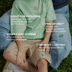 Cliganic mosquito repellent stickers for outdoor adventures featuring animal patches.