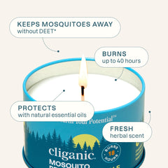 Cliganic natural candle blends soy and beeswax for an 18-hour burn.