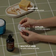 Cliganic Premium Cotton Rounds multi-layer absorbent texture for effective makeup pickup