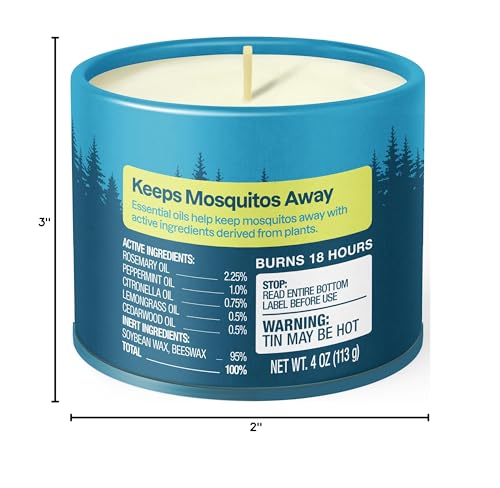 Cliganic rosemary peppermint lemongrass cedarwood aroma candle for outdoors.