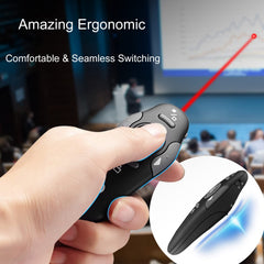 CLIKBUTM compact dongle slot remote for quick setup and travel.