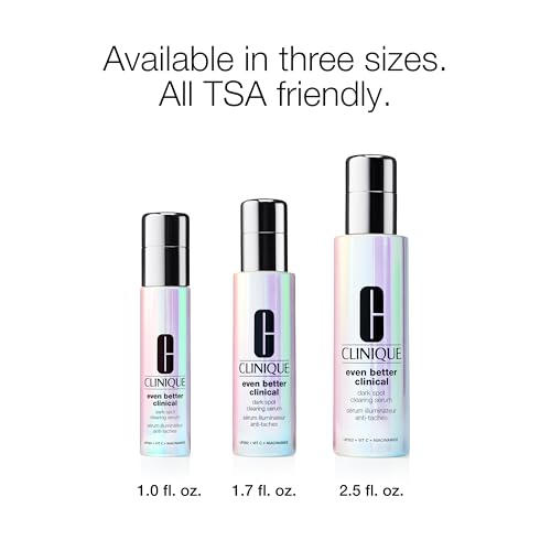Clinique Even Better serum before-after panel shows tone improvement.