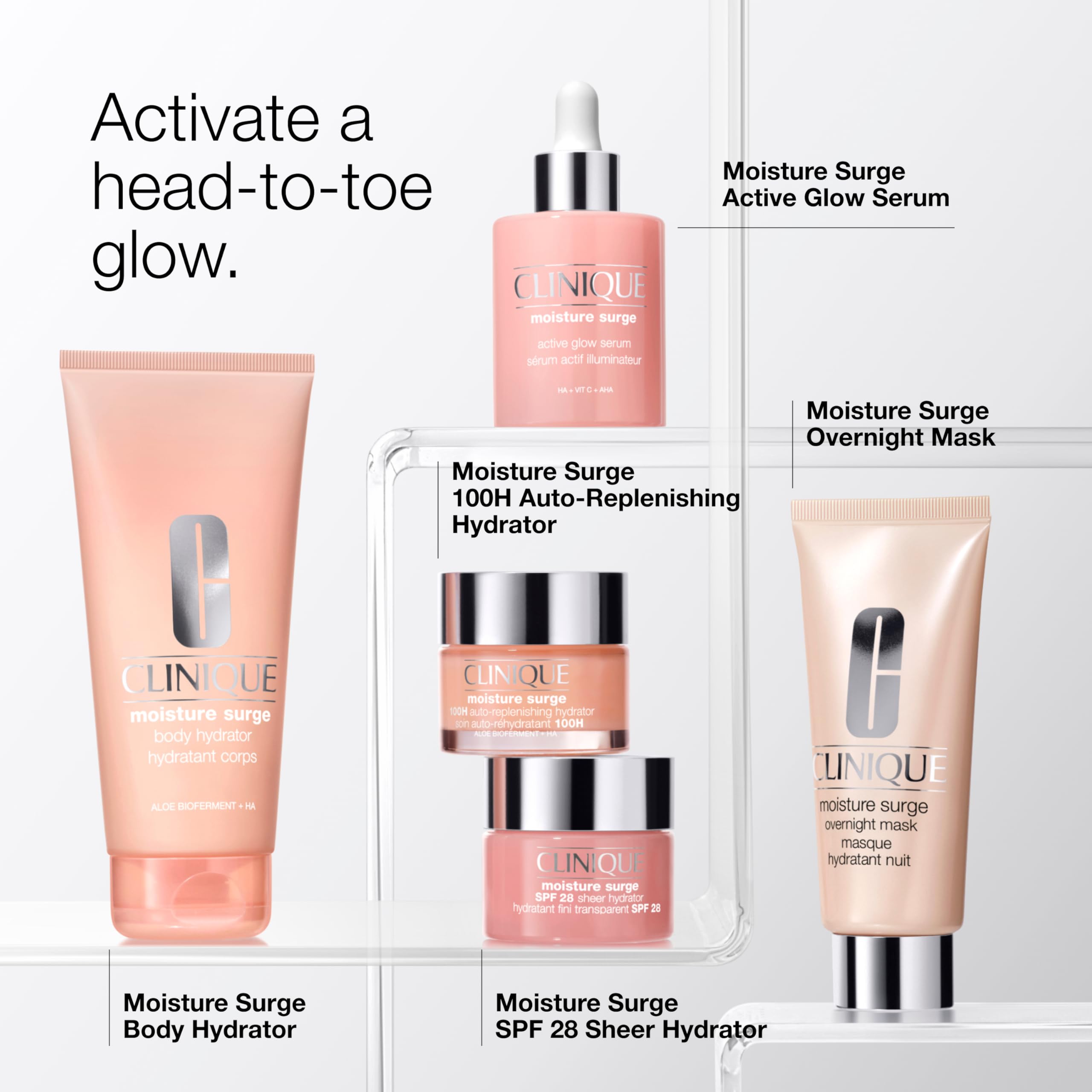 Clinique Moisture Surge SPF 28 daily protection label with SPF 28