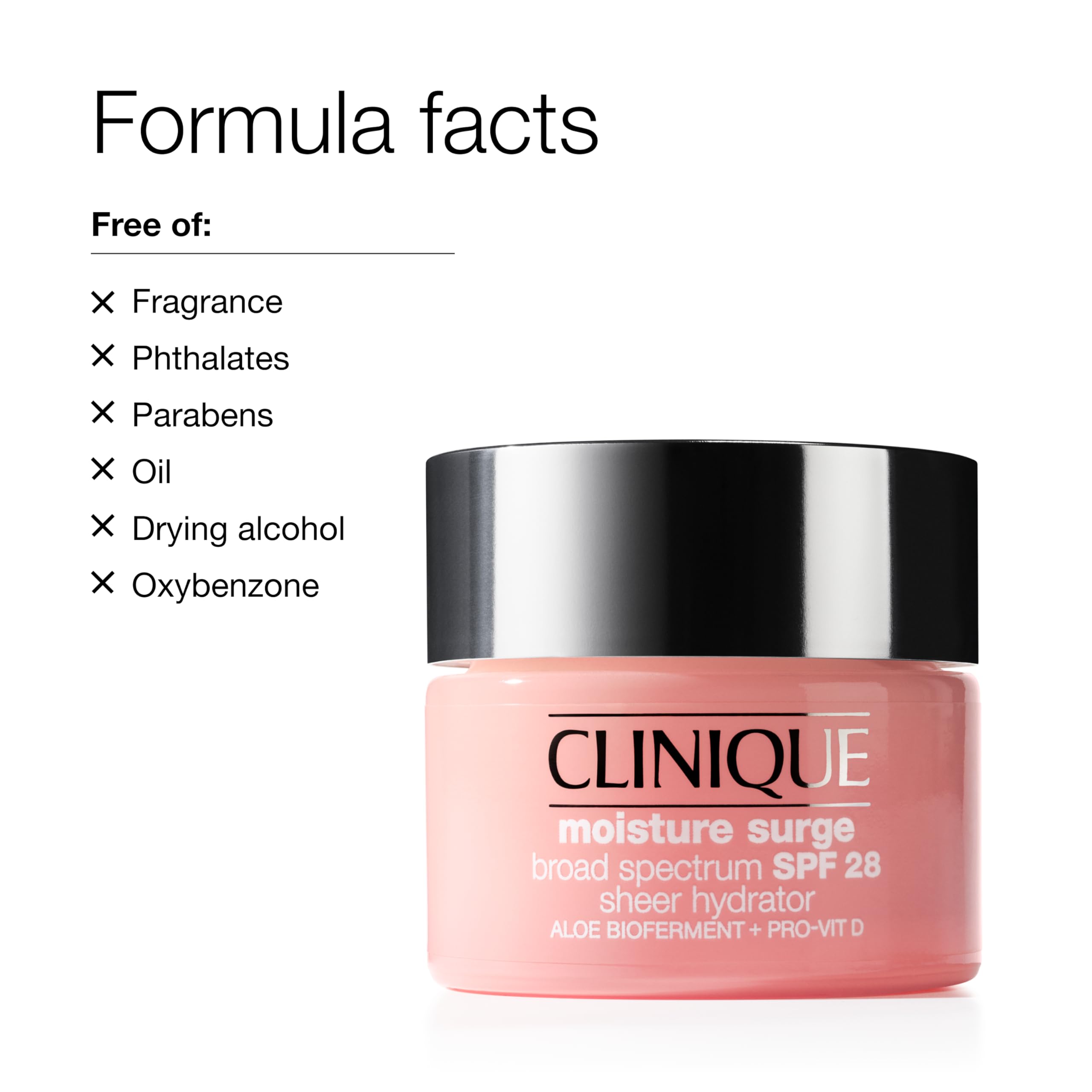 Clinique Moisture Surge SPF 28 ultralight formula for daily use