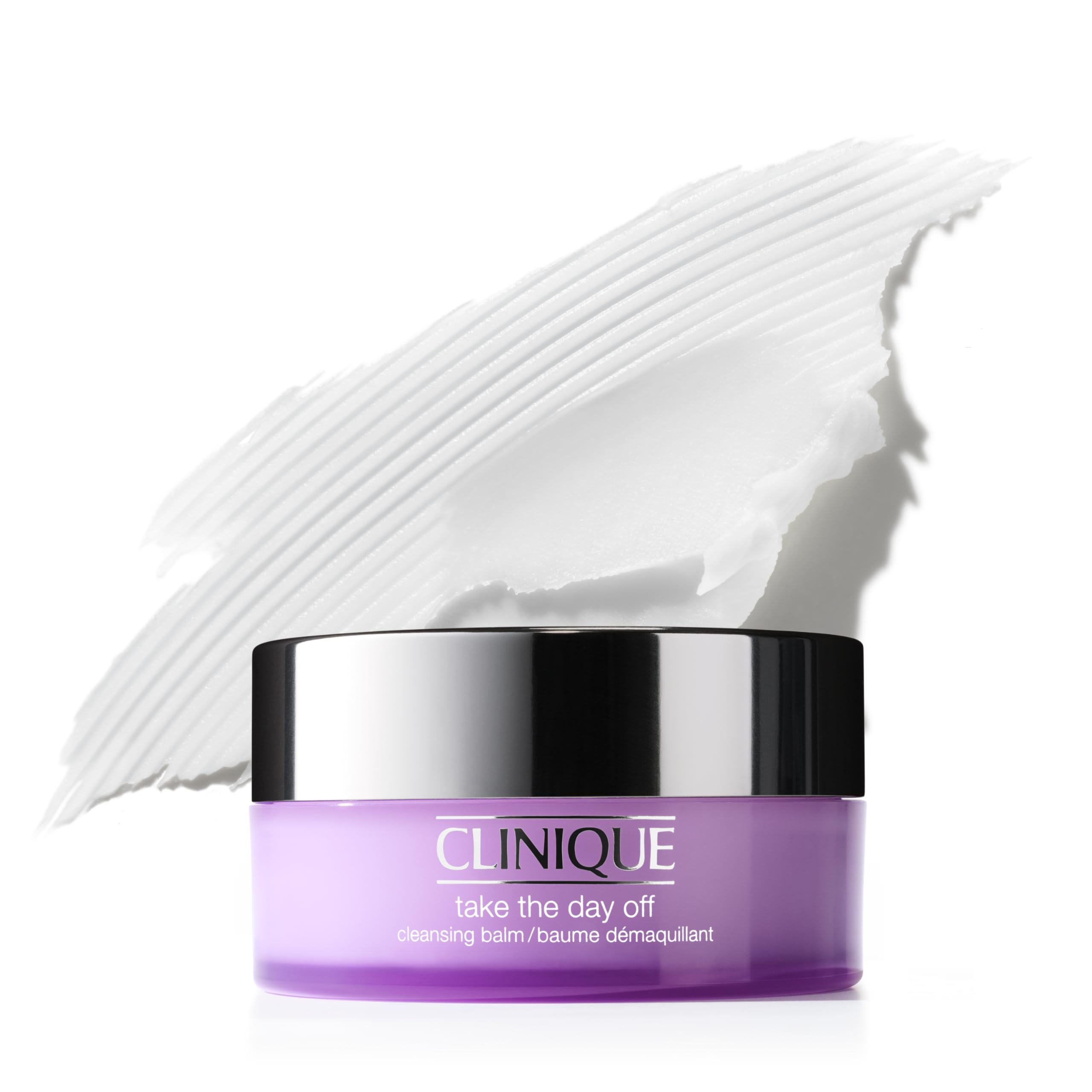 Clinique Take The Day Off cleansing balm jar melts makeup on contact for a gentle cleanse