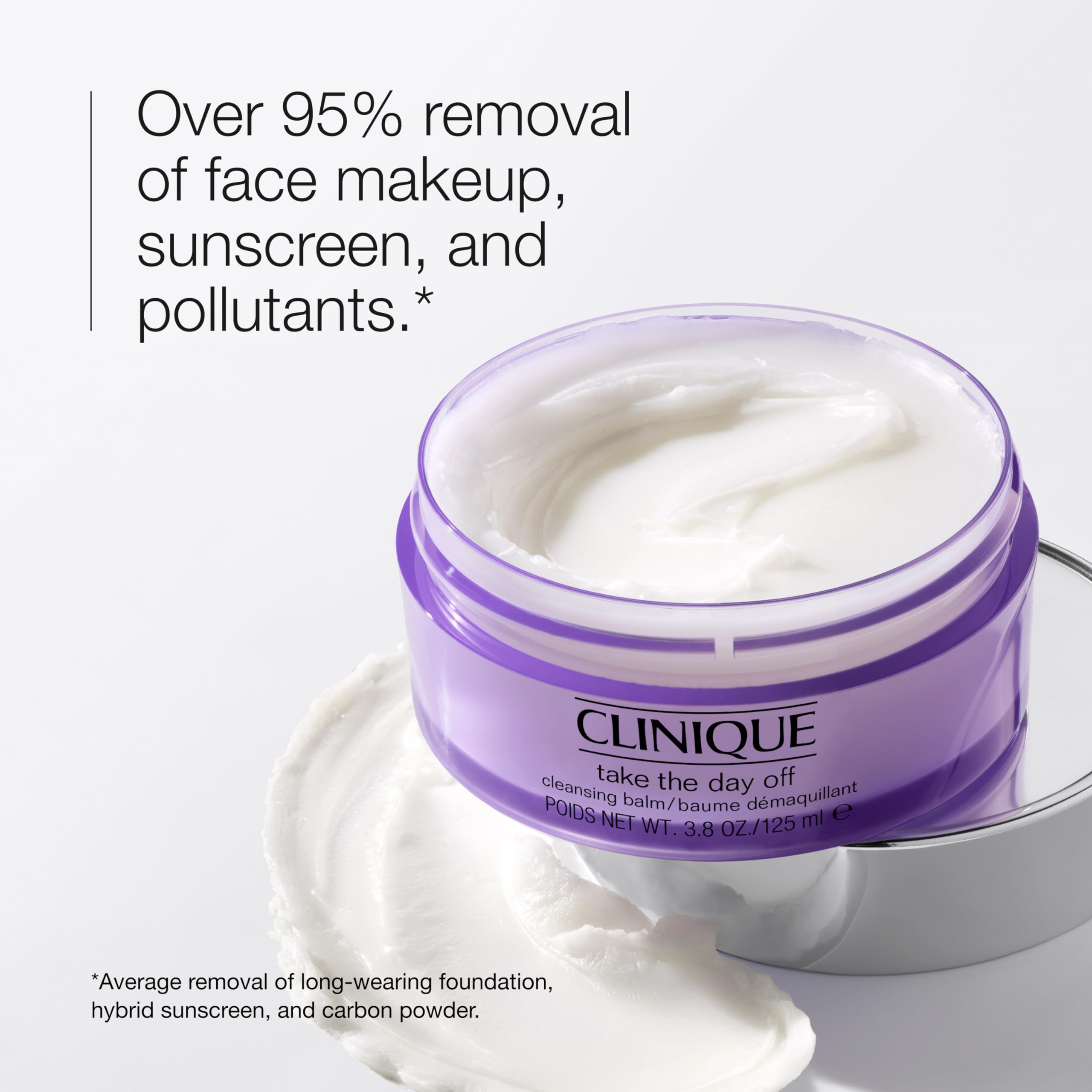 Clinique Take The Day Off balm melt application demonstrates transformation to a silky oil