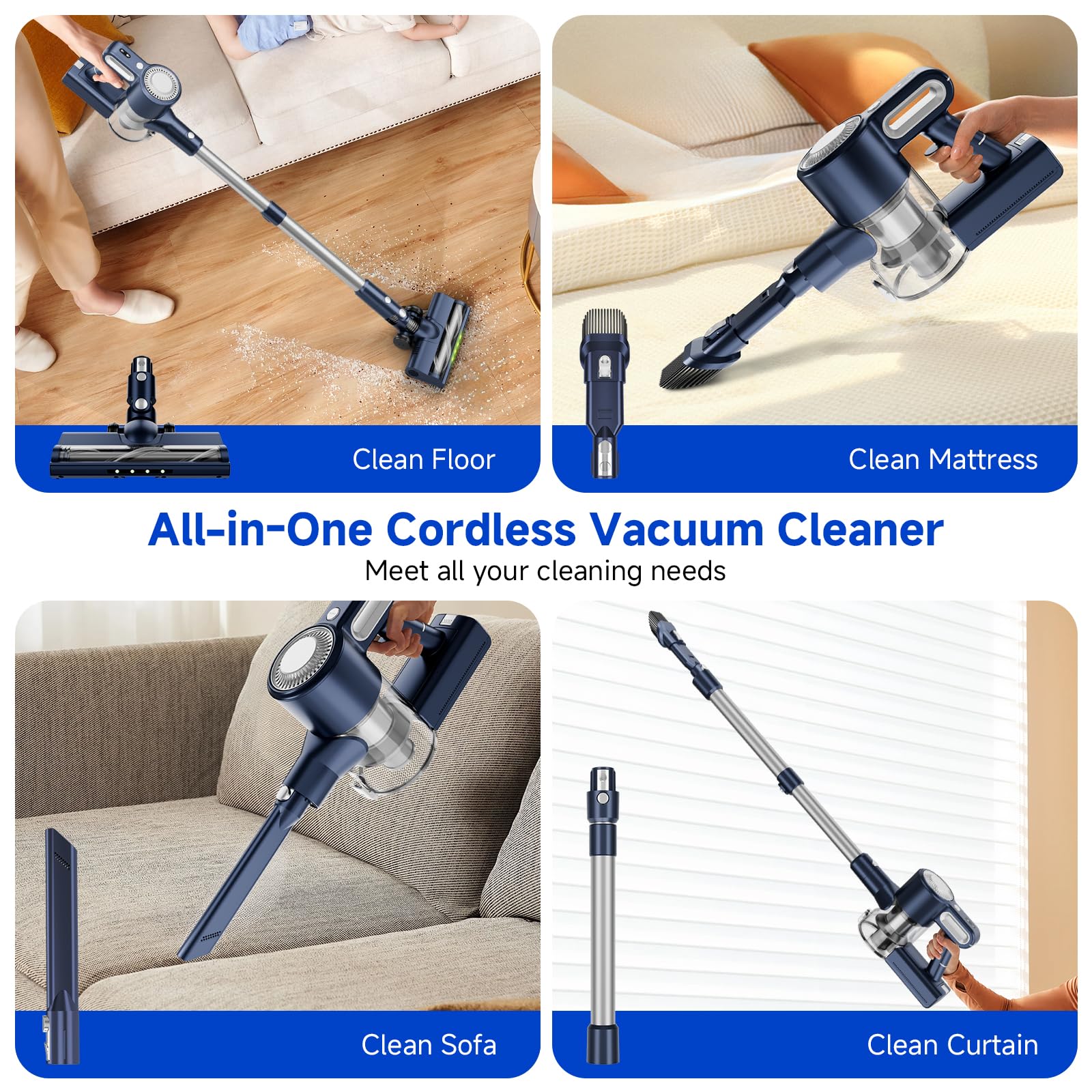 Clinkal HEPA filtration system captures fine dust for cleaner air.