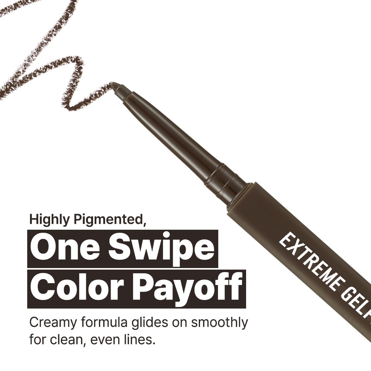 CLIO Extreme Gelpresso pencil blend flexibility lets you soften or sharpen lines.