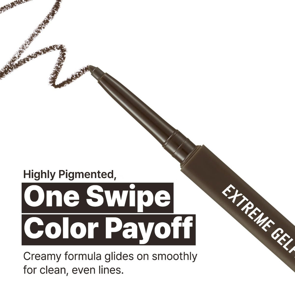 CLIO Extreme Gelpresso pencil blend flexibility lets you soften or sharpen lines.