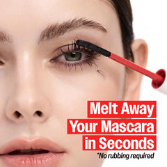 CLIO Kill Lash Mascara Remover curved-brush demonstrates targeted application near lash line