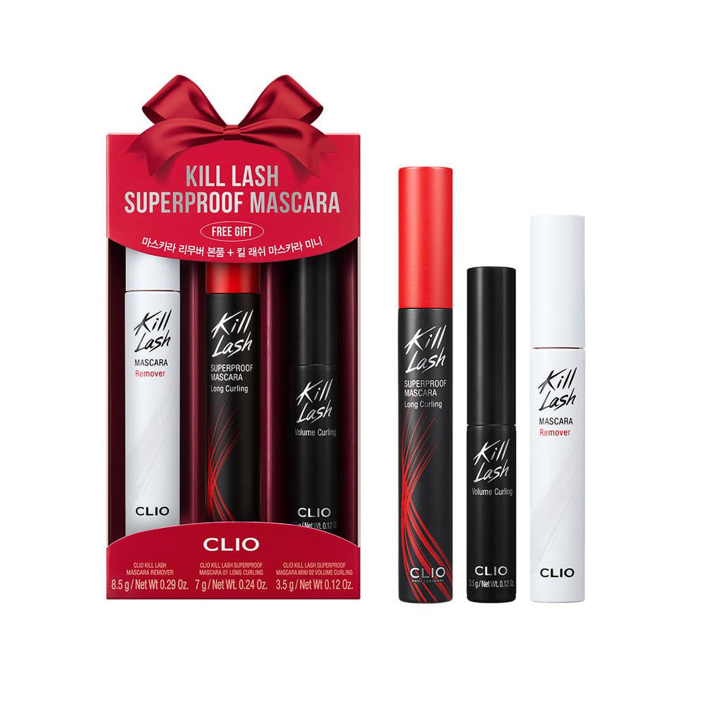 CLIO PROFESSIONAL Kill Lash Superproof 001 Long Curling wand for lifted lashes.