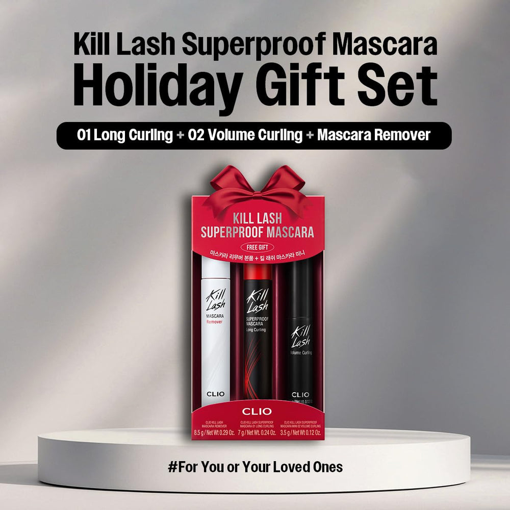 CLIO PROFESSIONAL Kill Lash Superproof 002 Volume Curling Mini for fuller, separated lashes.