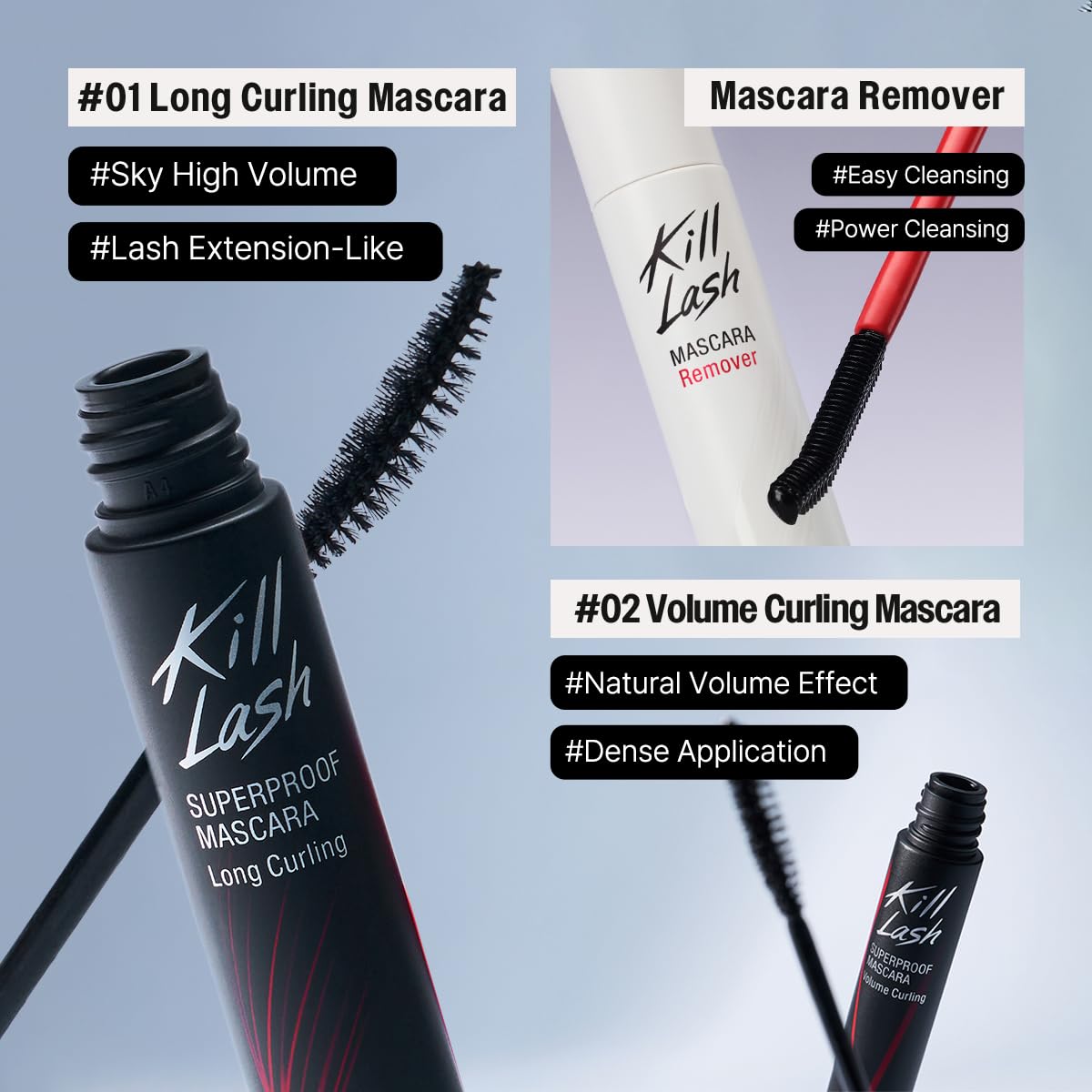 CLIO PROFESSIONAL Kill Lash Remover with curved brush for precise removal.