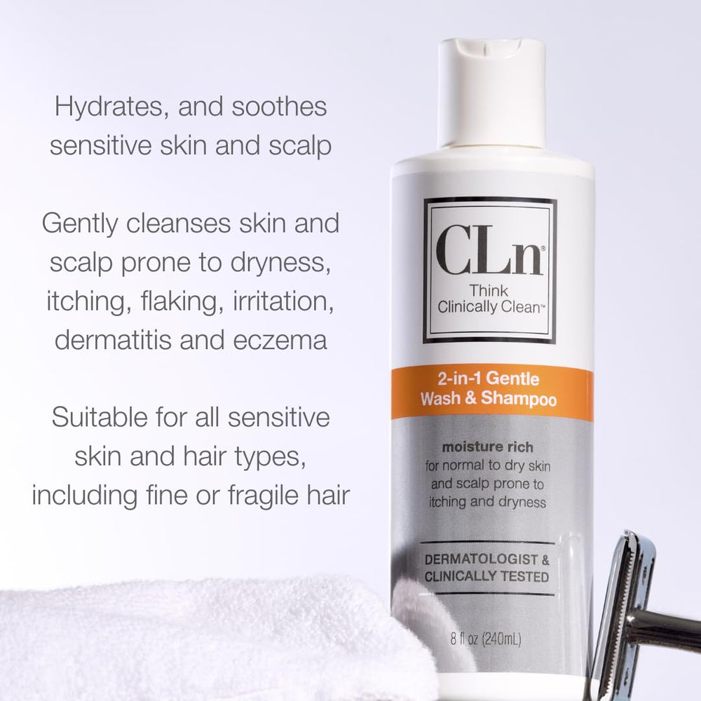 CLn 2-in-1 glycerin keeps skin hydrated during cleansing.