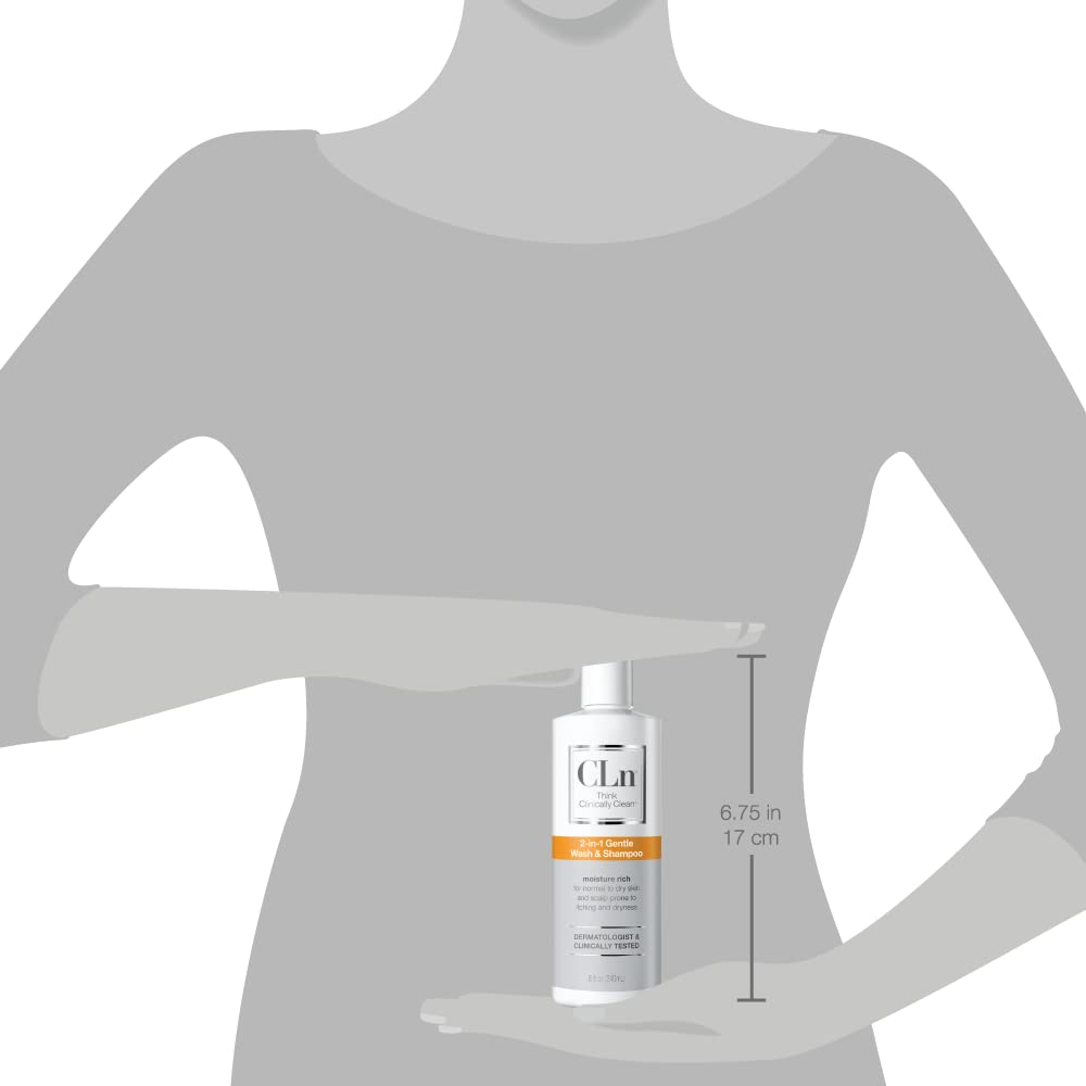 CLn 2-in-1 hypoallergenic packaging signals sensitive-skin friendly choice.