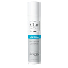 CLn Acne Cleanser bottle displays 3.4 oz size for daily cleansing