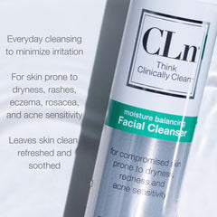 CLn bottle pump action demonstrates easy, mess-free daily cleansing