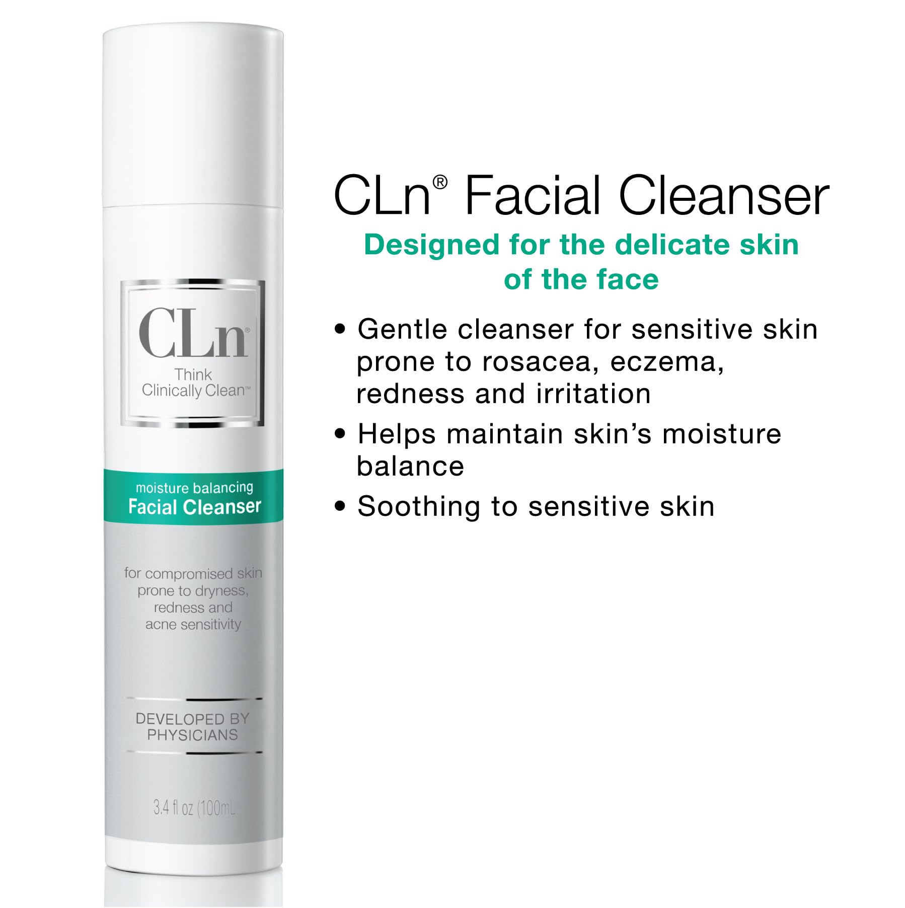 CLn moisturizing formula swatch illustrating gentle hydration during use