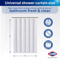 Clorox 2-in-1 curtain with water bead resistance dries fast after showers