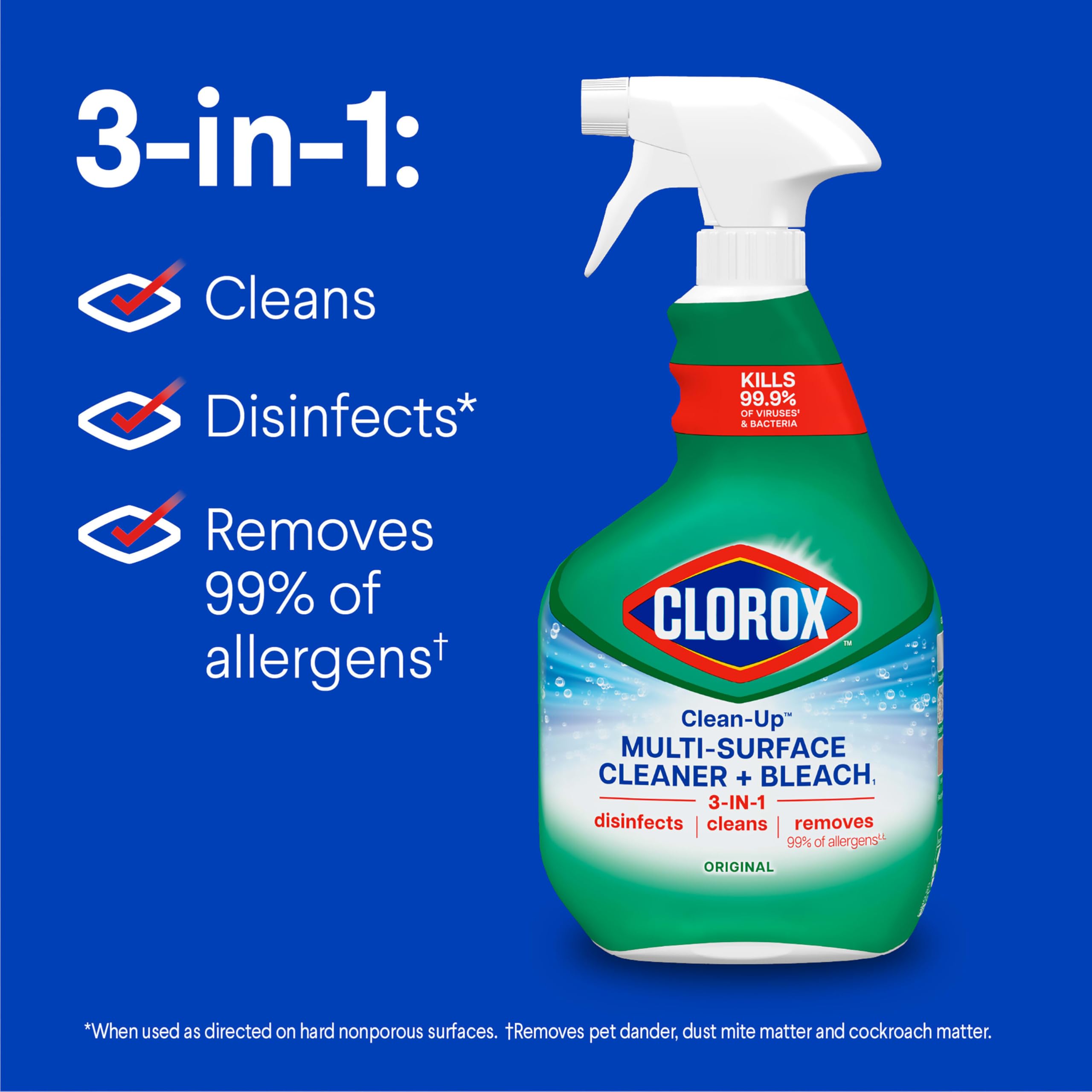 Clorox Clean-Up bottle-pour showing easy dispensing for messes.