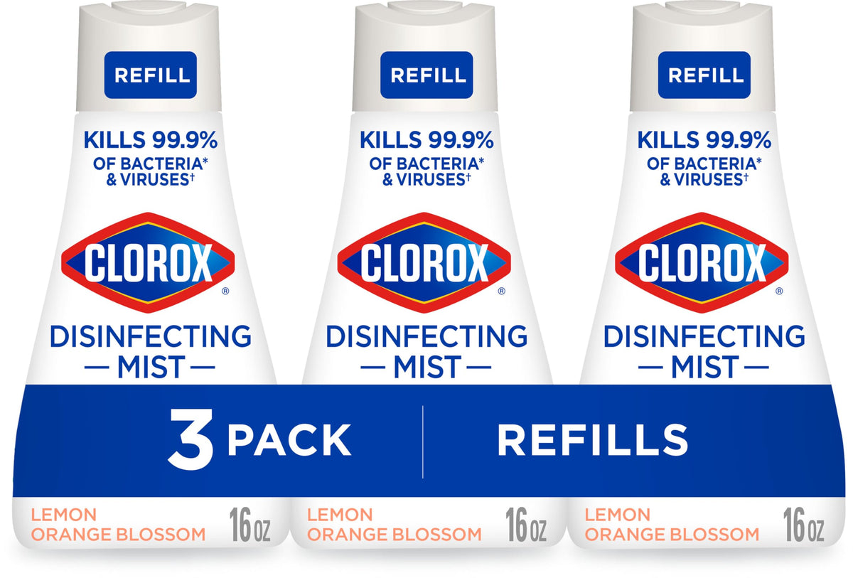 Clorox Disinfecting Mist bottle with Lemon Orange Blossom for quick surface disinfection