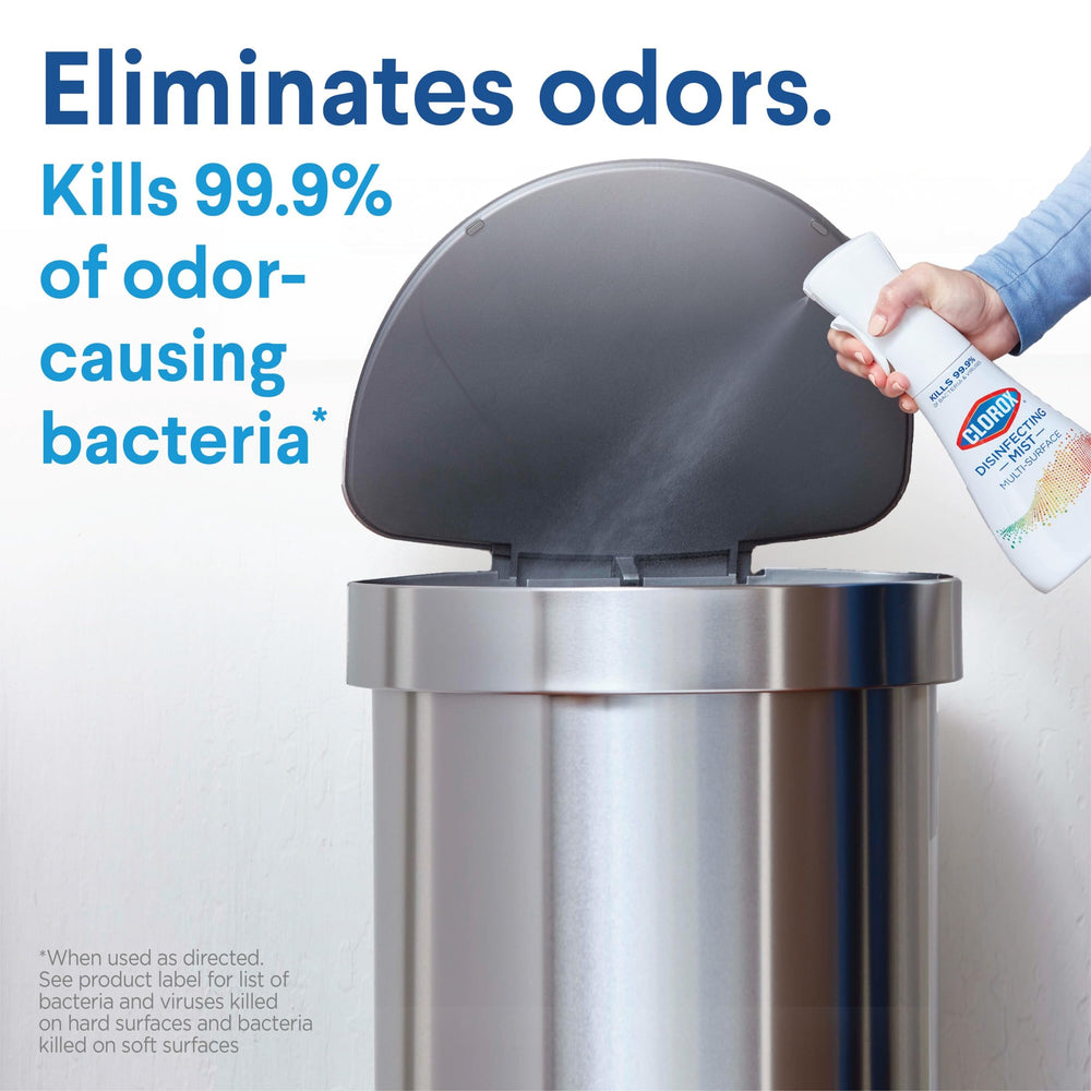 Product visual showing the Clorox Disinfecting Mist Lemon Orange Blossom in a kitchen setting