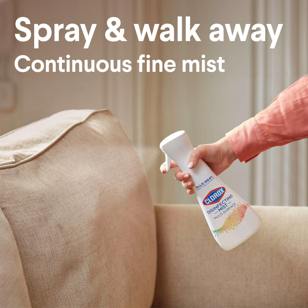 Clorox Disinfecting Mist odor-elimination helps rooms feel cleaner.