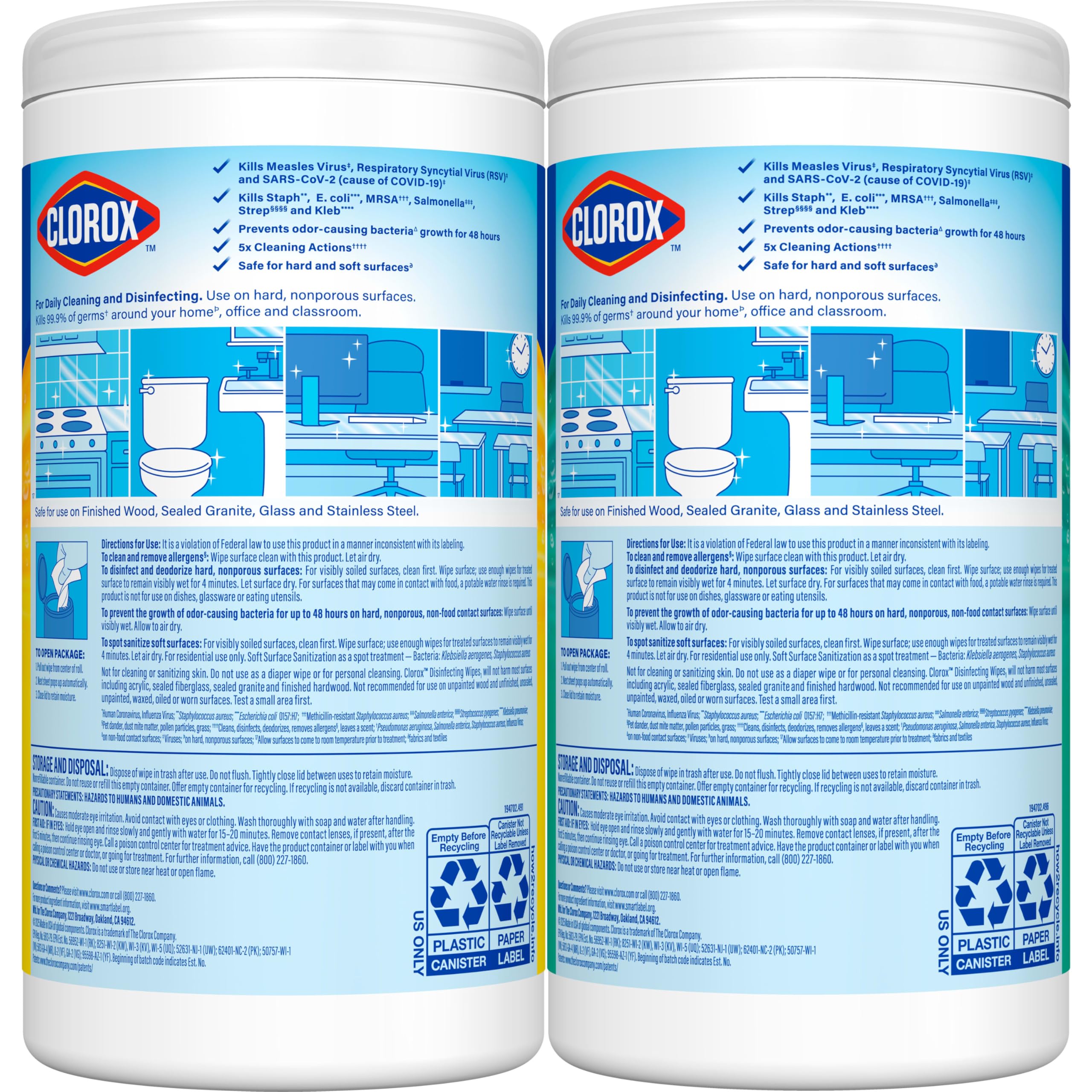 Clorox Disinfecting Wipes reduce dust and allergens during allergy season.
