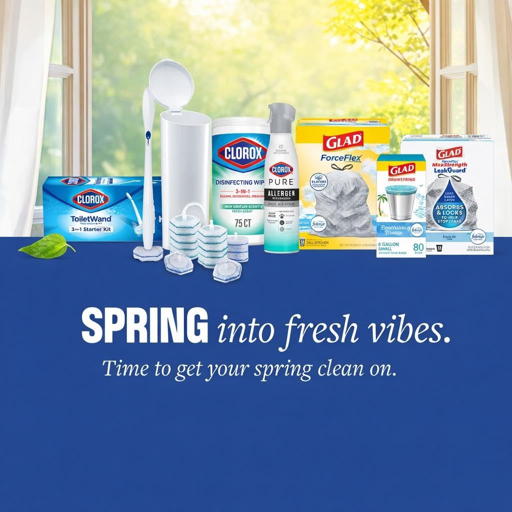 Clorox Disinfecting Wipes Fresh Scent bottle demonstrates multi-surface use.