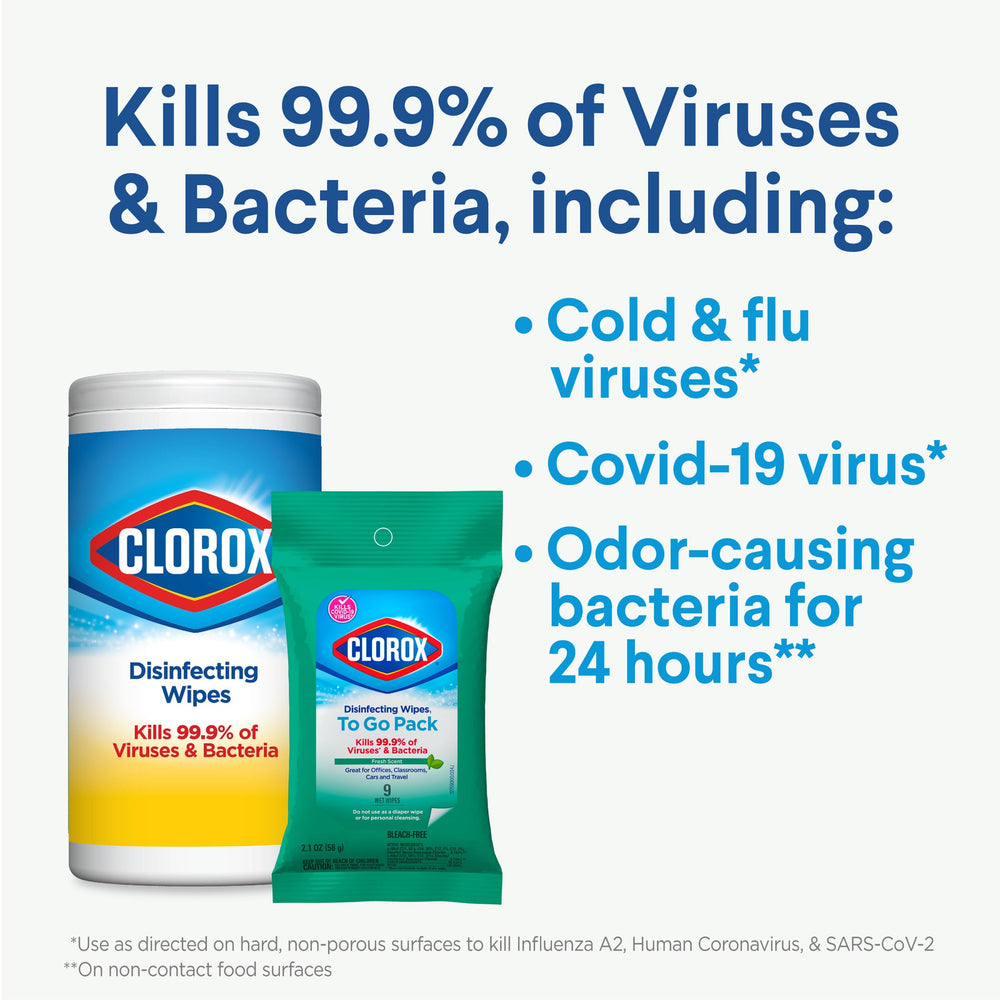 Clorox Disinfecting Wipes on stainless steel for shine and sanitization